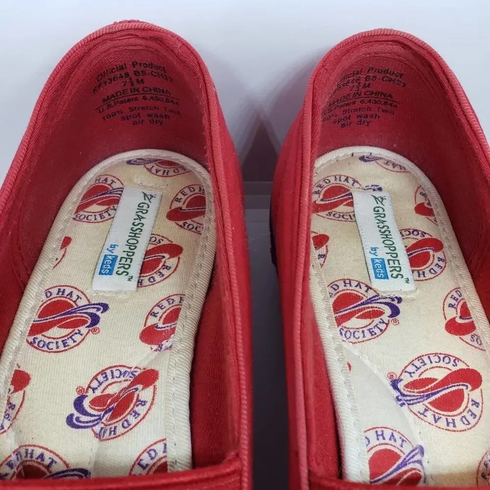 KEDS GRASSHOPPER Red Hat Society‎ canvas shoes 7.5